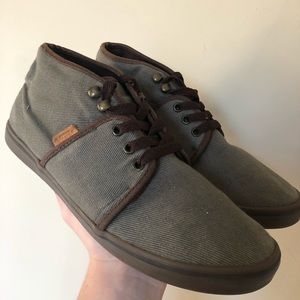 Olive green retro vans